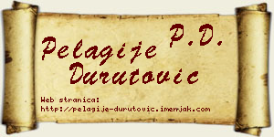 Pelagije Durutović vizit kartica